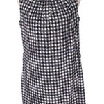 Elie Tahari Talbots Size 10 Black geometric shape silk blend Sleeveless Sheath Dress Photo 0