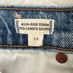 Madewell Women's High Rise Denim Mid-Length Jean Shorts Size 28 Photo 9