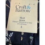 Croft & Barrow NWT  Womens Blue Floral Stretch Skort Size 6 Ladies Photo 2
