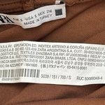 ZARA  Brown Asymmetrical One-Shoulder Bodysuit - Size S Photo 3