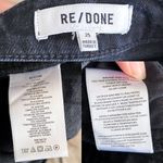 RE/DONE Jean 90s High Rise Ankle Crop Frayed Hole Jet Black With Rips 25 NWT Photo 4