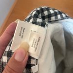 Reformation  gingham Bianca skirt denim black and white button front pockets mini Photo 6