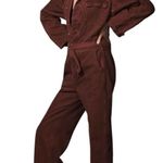 Ética Etica Larsen Utility Jumpsuit, size Medium, red washed denim. NWOT Photo 1