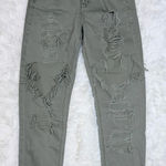 American Eagle  Outfitters Olive Distressed Jeans Photo 0