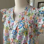 Shop The Mint Always Ready Cream White Floral Mini Dress M Photo 5