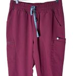 FIGS  Women’s Sz Medium Yola Skinny Scrub Pants in Burgundy Photo 2
