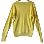 Vintage 100% Orlon Acrylic V Neck Sweater Binghamton Knitting Yellow Size L Photo 3