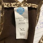 Manderin Blue Active wear animal print top Brown Size XL Photo 2
