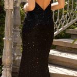 Primavera Couture Black beaded Evening Dress Photo 2