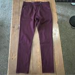 AG Adriano Goldschmied AG The Farrah Skinny High Rise Skinny Maroon Jeans Pants Photo 1
