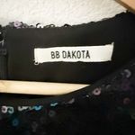 BB Dakota | Neva Black Purple Multi Sequin Mini Dress 3/4 Sleeve | Size Small Photo 4