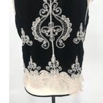 Ultra Pink  Womens Embroidered Crochet Lace Tank Top Black Size Medium Photo 4