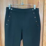 Per Se  Black Military-Style Side Button Trousers in Black ~ Size 2 💛 Photo 2