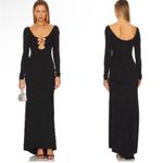 Alice + Olivia New! Kalena Plunge Crystal Jersey Cut Out Maxi Dress Sz 8 $550 Photo 1
