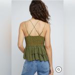 Free People Adella Cami Olive Sparrow Lace Women Top Photo 2