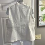 Chico's Weekends by Chico’s Ecru Women’s Full Zip Up Sleeveless Mock Neck Vest-Size 3/XL Photo 7
