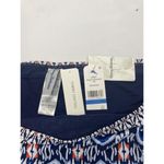 Jessica Simpson  Womens White & Blue Shirred Hipster Swim‎ Bottom Separates XL Photo 4