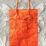 Silk shoulder bag Orange Photo 1