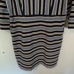 Lands' End  Womens Blue‎ White Striped Long Sleeve Sheath Dress Photo 4
