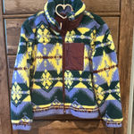 Wrangler NWT XS Colorful Geometric Fleece Jacket Photo 0