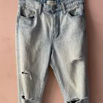 Madewell  “The Perfect Vintage” Light Wash Blue Distressed Mom Jeans GUC Size 26 Photo 10