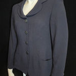 DKNY  Petite Navy Blue Wool Blazer (2P) Photo 0