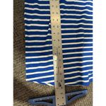 Michael Kors T-shirt Royal Blue & White Striped Gold Logo & Back Zip Size Small Photo 5