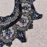 Vintage Black Beaded Sequin Collar Necklace Shawl Elegant Draping Photo 3