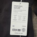 Athleta NWT $109 Womens Forever Fleece 1/2 Zip Piping Sweatshirt Black Medium Photo 7