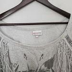 Shyanne Sweatshirt Light Gray Graphic Fringe Pullover Loose Fit Western Wear XL Photo 1