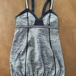 Lululemon Light Up Yoga Tank Top Heathered Black Grey Adjustable Elastic Hem 4 Photo 0