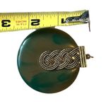 Vintage Perfume Pendant Khara by Max Factor Green Gold Solid Perfume Inside Photo 4