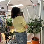 Anthropologie  Maeve Beth Puff-Sleeved Cashmere Cardigan in Canary Size XS Photo 5