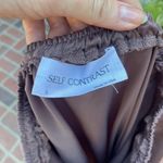 Anthropologie NEW beautiful self contrast brown slip skirt sz small / sold at Photo 3