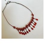 Carnelian and orange crystal statement necklace Photo 1