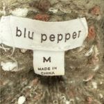 Blu Pepper  Textured Knit Sweater in Brown Photo 2