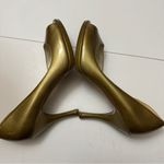 Via Spiga Platinum Gold Peep Toe‎ Platform Heel Size 7M Patent Leather Photo 12