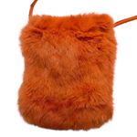 wilson's leather Wilson Leather: Maxima Small Rabbit Fur Crossbody Purse in Orange Photo 11