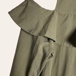 Torrid  Olive Green Ruffled Knit Cold Shoulder Sweatshirt Dress 2X Photo 6