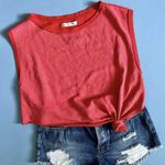 Free People NWT  Fresh To Def Guava Berry French Terry Pullover Tank Photo 4