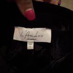 L'Academie Los Angeles Black Velour Button Down Shirt Top Women's Size Small Photo 3