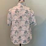 C&C California  Palm Tree Tropical Print Short Sleeve Linen Shirt Women’s Medium Photo 6