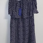 Rebecca Minkoff NWT $188 Blue Havasu Off The Shoulder Dress 8 Photo 7