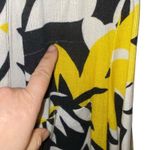 cream with yellow and black print linen blend , oversized statement blazer Size M Photo 6