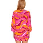 Trina Turk  Vivid Vista Drape-Sleeve Swim Tunic-Bathing Suit Cover Ups Size Small Photo 2