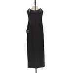 Lulus NWT Sensational Beauty Sleeveless Strapless Maxi Dress Slit Leg S Black Photo 12