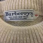Burberry Vintage Burberrys Size S Wool Alpaca Fisherman Sweater Cable Knit Cream Photo 2