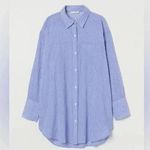 H&M  Linen Pinstripe Button Down Shirt(Size XS) Photo 0