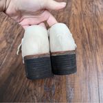 Anthropologie Gee WaWa • Anthro Bess Sandals block heel cream distressed leather double buckle Photo 8