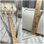 Michael Kors Julia Large Leather Satchel Cream Off White Gold Shoulder Bag Photo 11